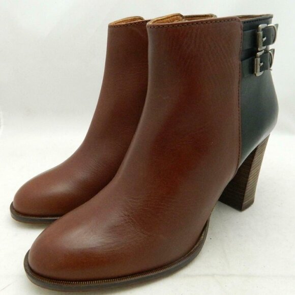 ! Madewell $258 Leather Reid Boots Brown b2723 - Picture 1 of 2